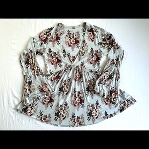Free People Bell Sleeve Flowy Top